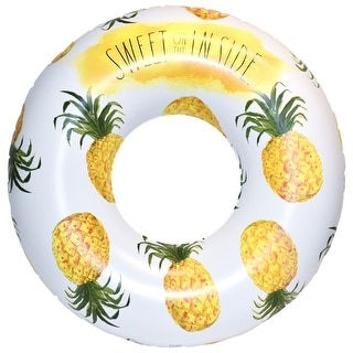 Rae Dunn: Sweet On The Inside 48" Ring Float - Pineapple Inflatable